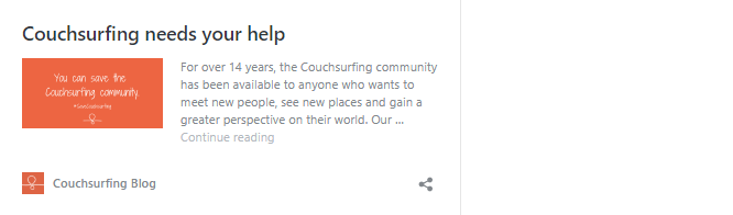 couchsurfing ned your support