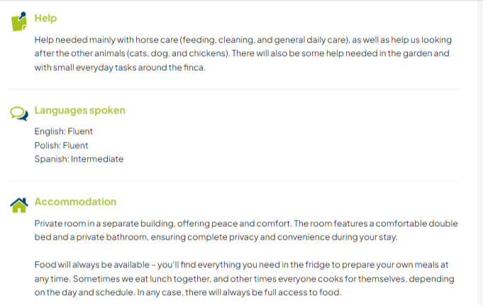 nauka języków na workaway